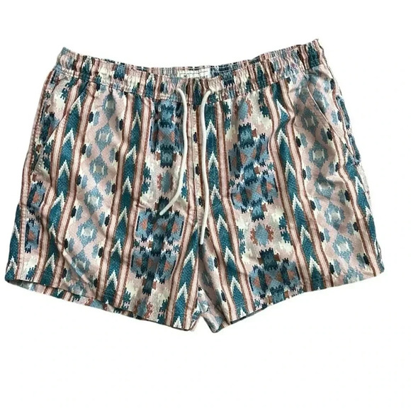 AE 5” Men’s Swim Trunks Size L Geo Print - Picture 1 of 7
